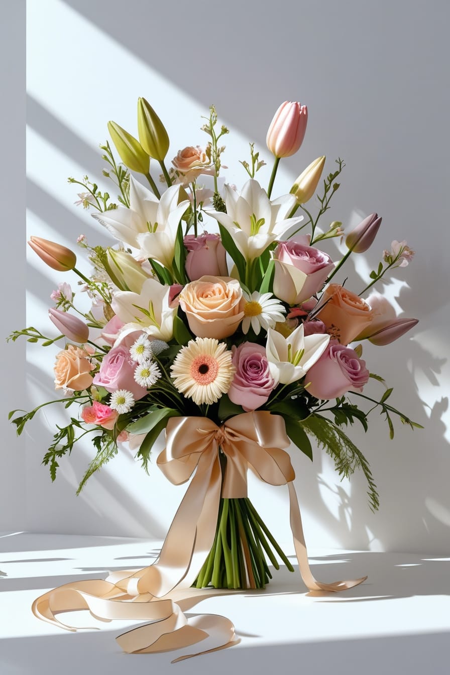 Roses with Baby’s Breath